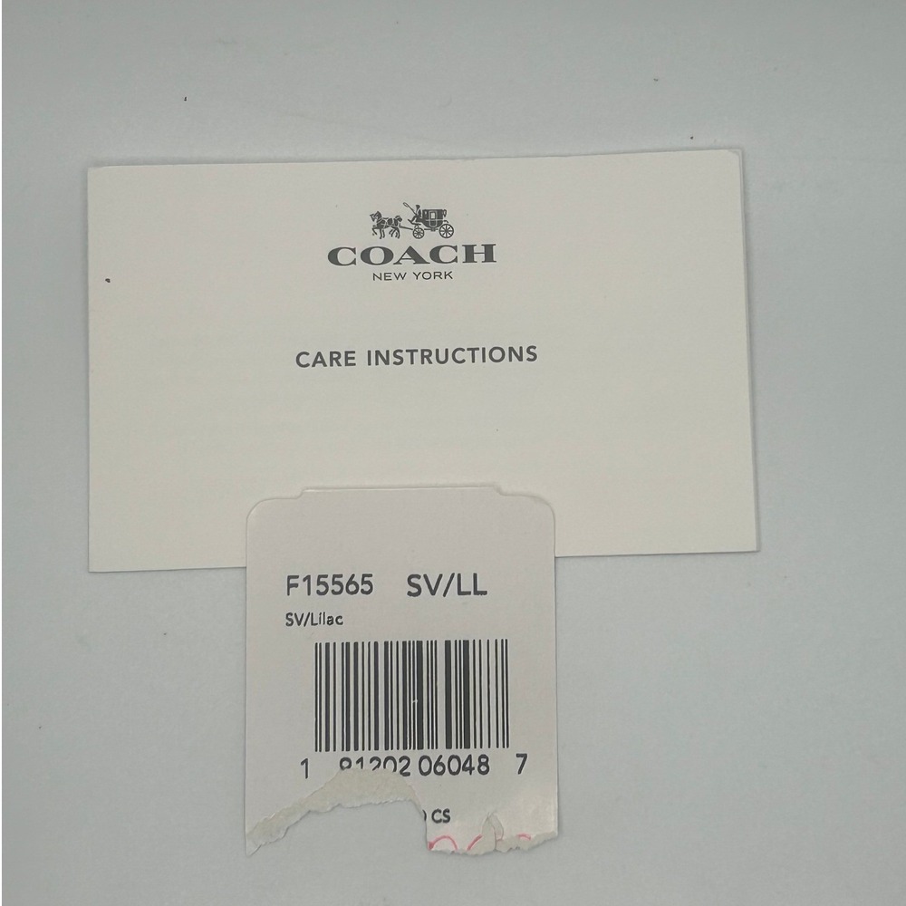 Coach F15565 SVLL Lilac Saffiano Leather Card Holder NWT #411 - Picture 4 of 5
